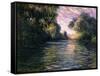 Morning on the Seine, 1897-Claude Monet-Framed Stretched Canvas