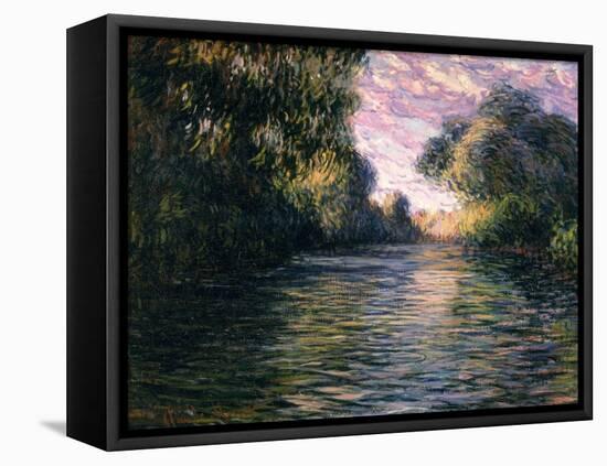 Morning on the Seine, 1897-Claude Monet-Framed Stretched Canvas