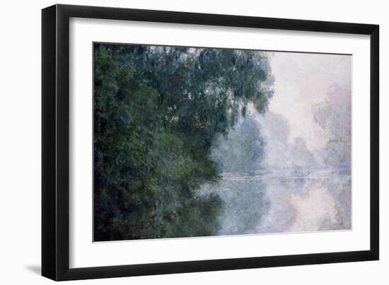 Morning on the Seine, Effect of Mist-Claude Monet-Framed Premium Giclee Print