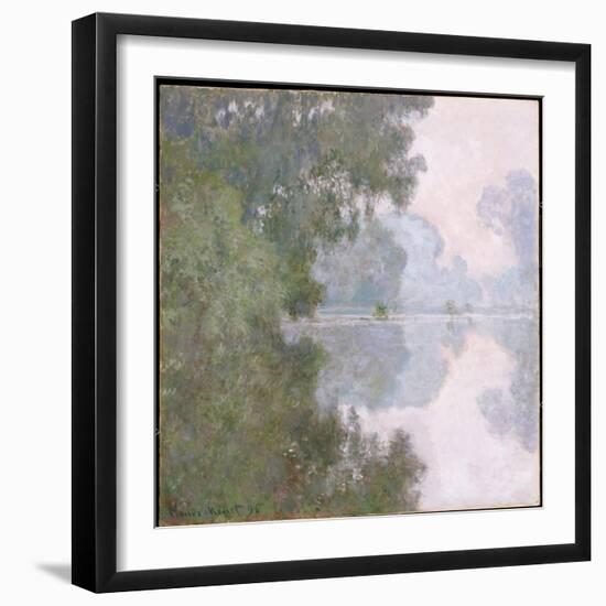 Morning on the Seine, Near Giverny, 1896-Claude Monet-Framed Giclee Print