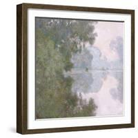 Morning on the Seine, Near Giverny, 1896-Claude Monet-Framed Giclee Print