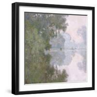 Morning on the Seine, Near Giverny, 1896-Claude Monet-Framed Giclee Print