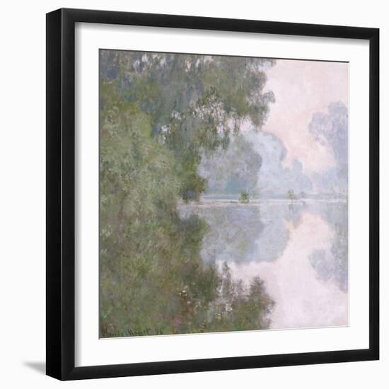 Morning on the Seine, Near Giverny, 1896-Claude Monet-Framed Giclee Print