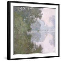 Morning on the Seine, Near Giverny, 1896-Claude Monet-Framed Giclee Print