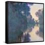 Morning on the Seine Near Giverny-Claude Monet-Framed Stretched Canvas
