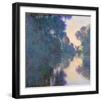 Morning on the Seine Near Giverny-Claude Monet-Framed Giclee Print