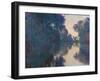 Morning on the Seine near Giverny-Claude Monet-Framed Art Print
