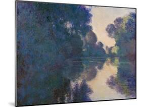 Morning on the Seine near Giverny-Claude Monet-Mounted Art Print