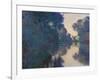 Morning on the Seine near Giverny-Claude Monet-Framed Art Print