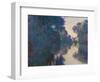 Morning on the Seine near Giverny-Claude Monet-Framed Art Print