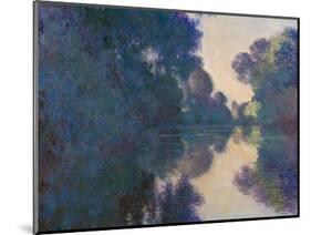 Morning on the Seine near Giverny-Claude Monet-Mounted Art Print