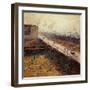 Morning or the Suburban Road in the Early Morning, 1909 (Painting)-Umberto Boccioni-Framed Giclee Print
