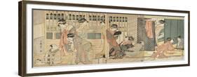 Morning Parting at the Temporary Lodgings of the Pleasure Quarter, 1801-Kitagawa Utamaro-Framed Giclee Print