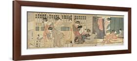 Morning Parting at the Temporary Lodgings of the Pleasure Quarter, 1801-Kitagawa Utamaro-Framed Giclee Print