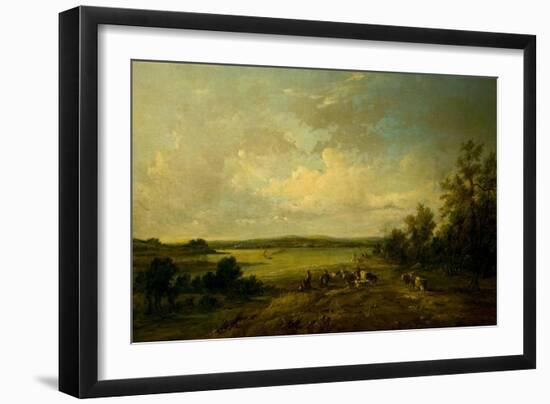 Morning, Pen Pole Point, Bristol Channel (Oil on Canvas)-Alfred Vickers-Framed Premium Giclee Print