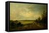 Morning, Pen Pole Point, Bristol Channel (Oil on Canvas)-Alfred Vickers-Framed Stretched Canvas