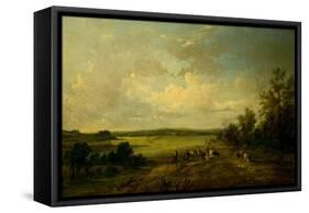 Morning, Pen Pole Point, Bristol Channel (Oil on Canvas)-Alfred Vickers-Framed Stretched Canvas