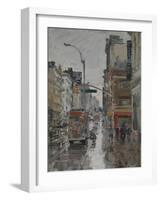 Morning Rain, Broadway and Canal Street, 2017-Peter Brown-Framed Giclee Print
