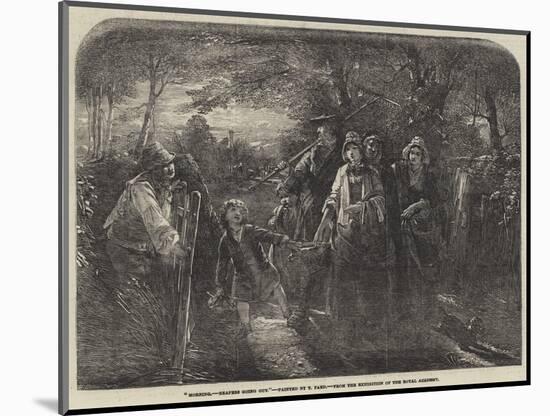 Morning, Reapers Going Out-Thomas Faed-Mounted Giclee Print