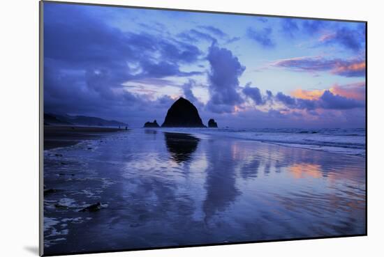 Morning Reflection Walk at Cannon Beach, Oregon Coast-Vincent James-Mounted Photographic Print