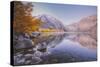 Morning Reflections in Autumn at Convict Lake-Vincent James-Stretched Canvas