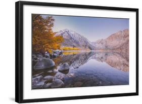 Morning Reflections in Autumn at Convict Lake-Vincent James-Framed Photographic Print