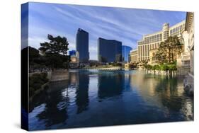 Morning Reflections in Bellagio Lake, Las Vegas, Nevada, United States of America, North America-Eleanor Scriven-Stretched Canvas