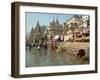 Morning Religious Festival, River Ganges, Varanasi, Uttar Pradesh State, India-Gavin Hellier-Framed Photographic Print