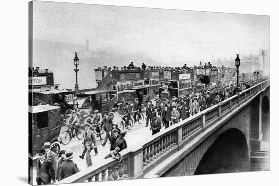 Morning 'Rush Hour, London Bridge, London, 1926-1927-McLeish and Paterson-Stretched Canvas