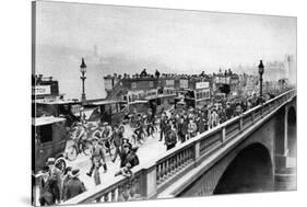 Morning 'Rush Hour, London Bridge, London, 1926-1927-McLeish and Paterson-Stretched Canvas