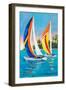 Morning Sails Vertical I-Julie DeRice-Framed Art Print