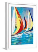 Morning Sails Vertical II-Julie DeRice-Framed Art Print