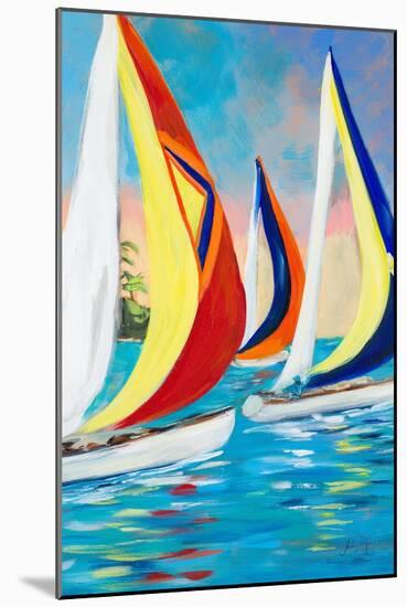 Morning Sails Vertical II-Julie DeRice-Mounted Art Print