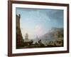 Morning Scene in a Bay, 1752-Claude Joseph Vernet-Framed Giclee Print