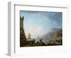 Morning Scene in a Bay, 1752-Claude Joseph Vernet-Framed Giclee Print