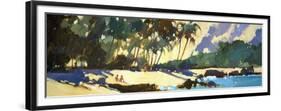 Morning Shadows on the Beach-Darrell Hill-Framed Premium Giclee Print