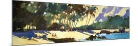 Morning Shadows on the Beach-Darrell Hill-Mounted Premium Giclee Print