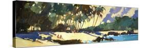 Morning Shadows on the Beach-Darrell Hill-Stretched Canvas