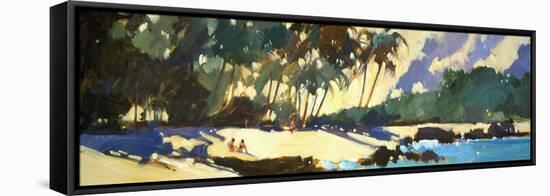 Morning Shadows on the Beach-Darrell Hill-Framed Stretched Canvas
