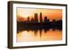 Morning Silhouette of Indianapolis-benkrut-Framed Photographic Print