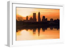 Morning Silhouette of Indianapolis-benkrut-Framed Photographic Print