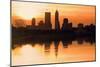 Morning Silhouette of Indianapolis-benkrut-Mounted Photographic Print