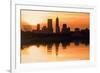 Morning Silhouette of Indianapolis-benkrut-Framed Photographic Print