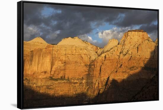 Morning spotlight, Zion National Park-Ken Archer-Framed Stretched Canvas