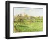 Morning, Spring, Grey Weather, Eragny-Camille Pissarro-Framed Giclee Print