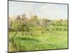 Morning, Spring, Grey Weather, Eragny-Camille Pissarro-Mounted Giclee Print