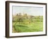 Morning, Spring, Grey Weather, Eragny-Camille Pissarro-Framed Giclee Print