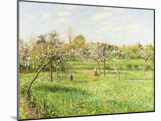 Morning, Spring, Grey Weather, Eragny-Camille Pissarro-Mounted Giclee Print