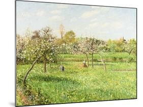 Morning, Spring, Grey Weather, Eragny-Camille Pissarro-Mounted Giclee Print