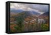 Morning Storm at Echo Lake in Autumn, New Hampshire-Vincent James-Framed Stretched Canvas